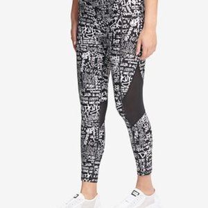 DKNY Sport Graffiti-Print High-Waist Leggings